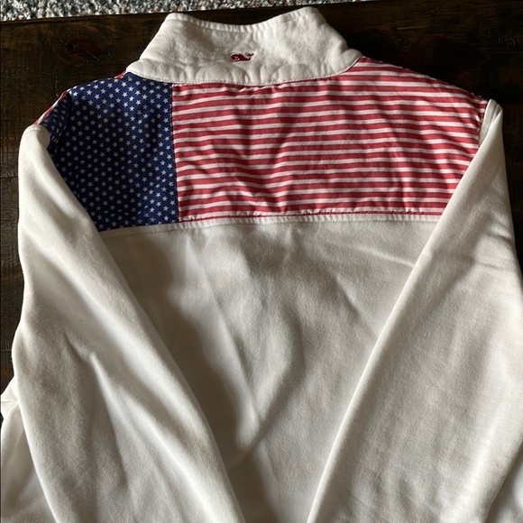 Vineyard Vines White Quarter-Zip Sweater - Picture 5 of 6
